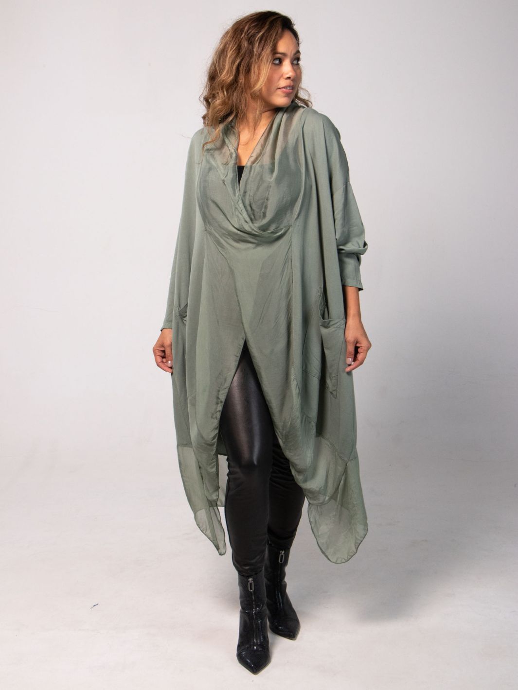 Silk Tuluminati Tunic - Black