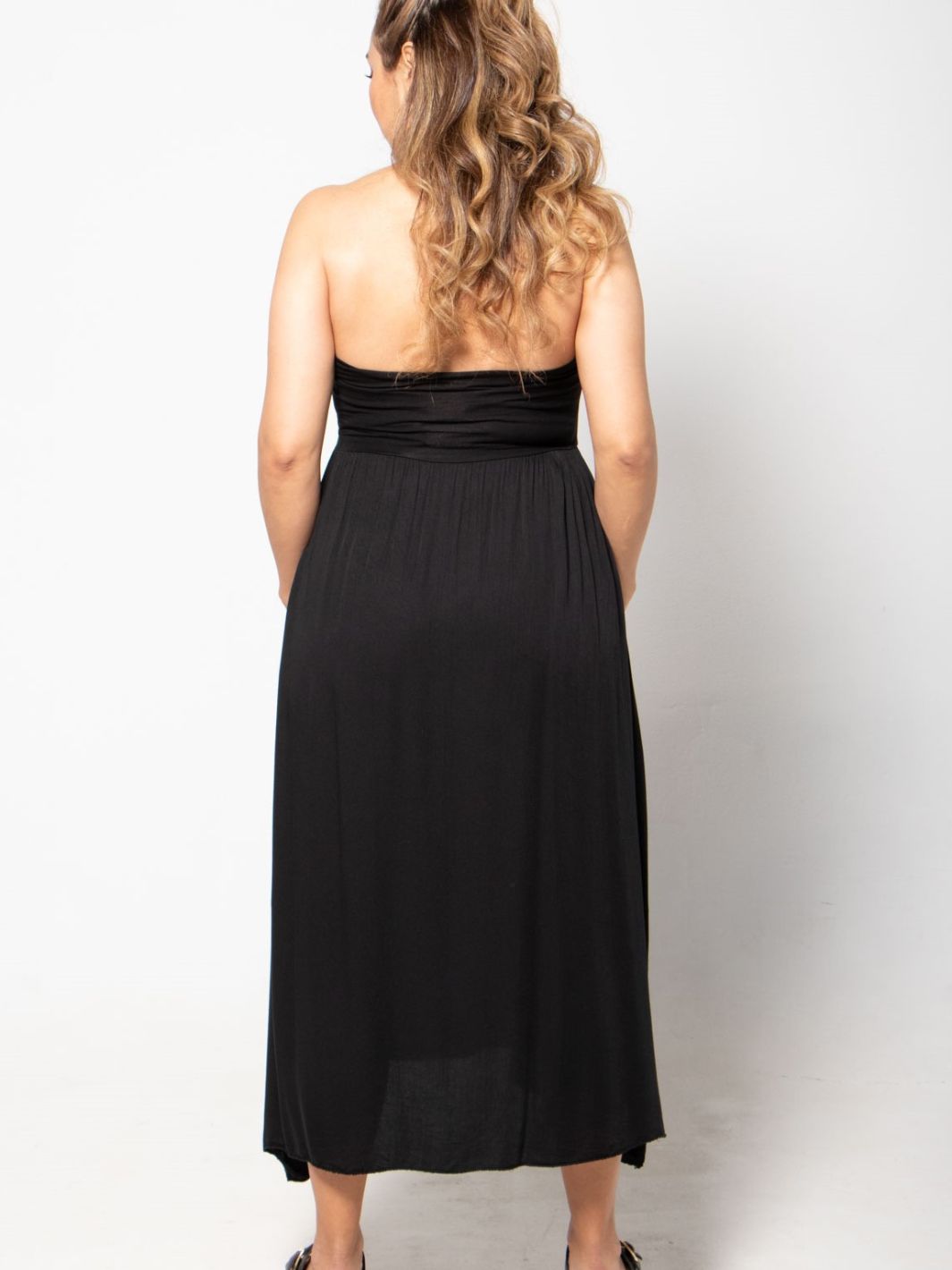 Sleeveless Skirt Dress - Black