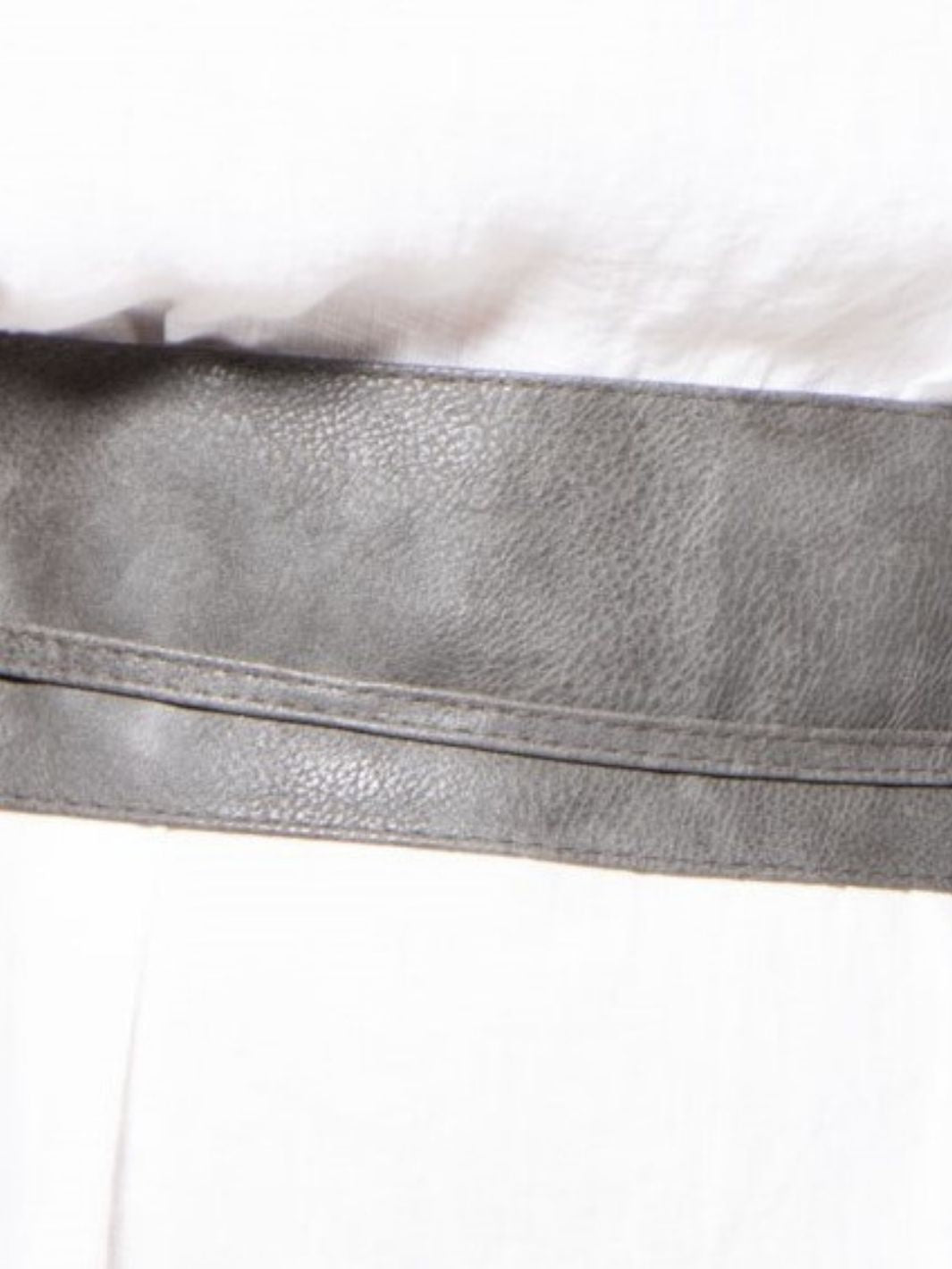 Faux Leather Wrap Belt - Grey