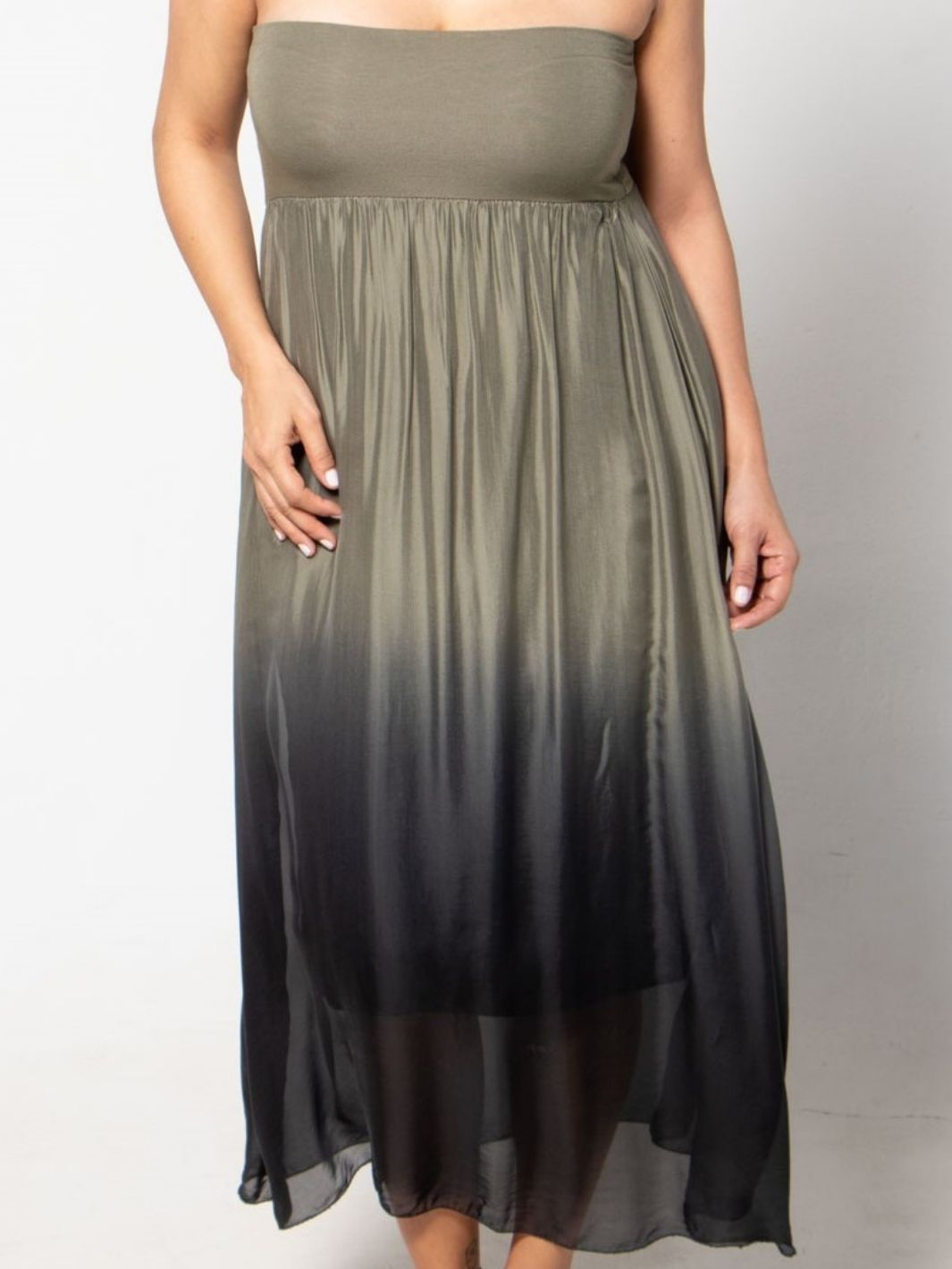 Ombre Skirt Dress Combo - Green