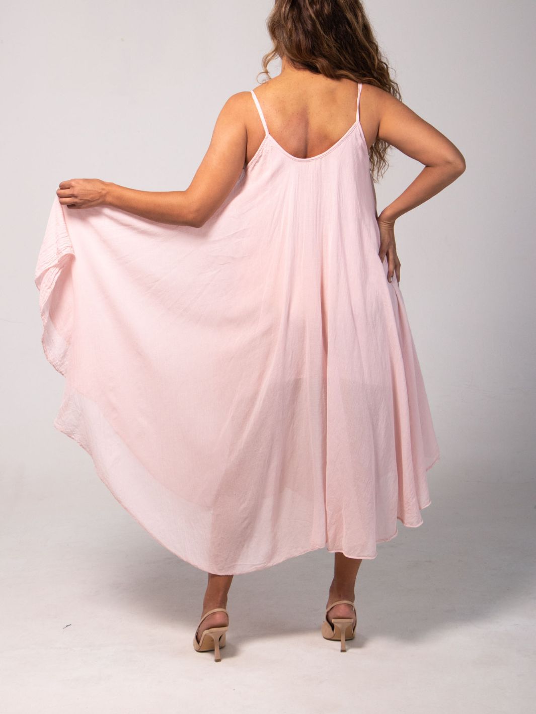 Cotton Maxi Dress & Top Combo - Pink
