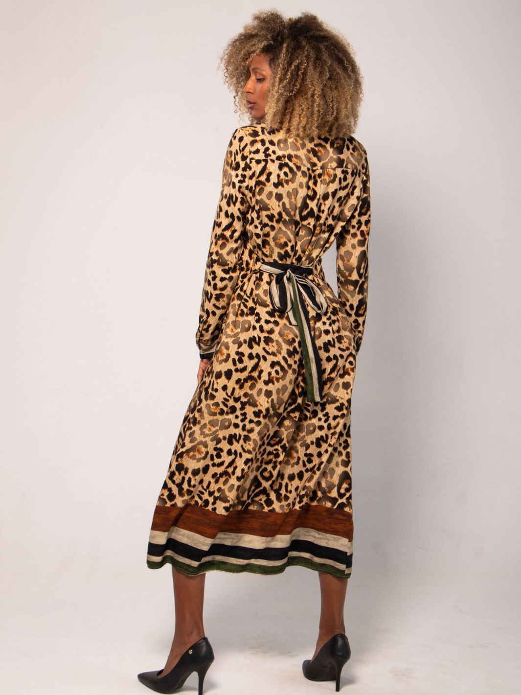Leopard Buttoned Dress