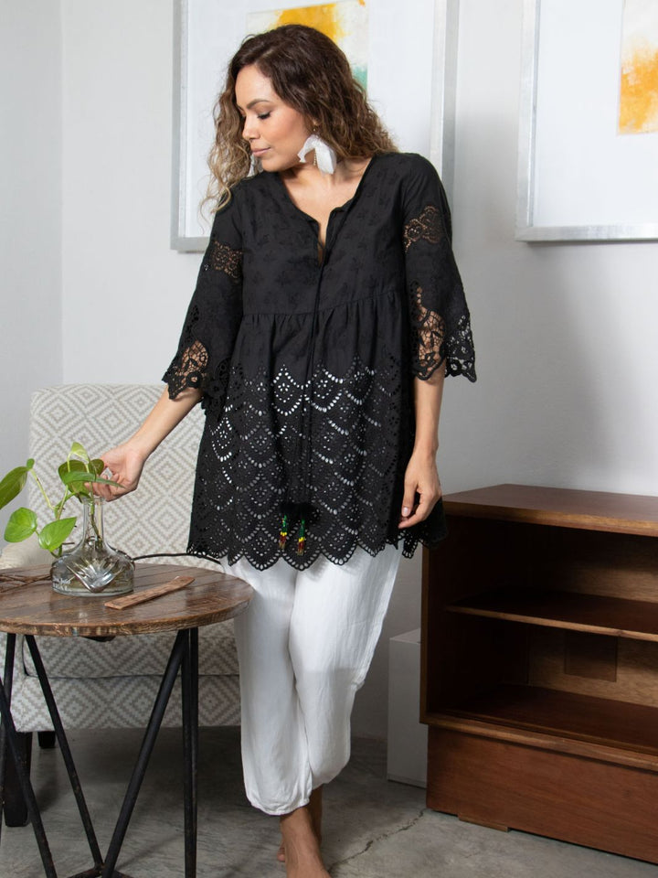 Embroidered Laced Blouse