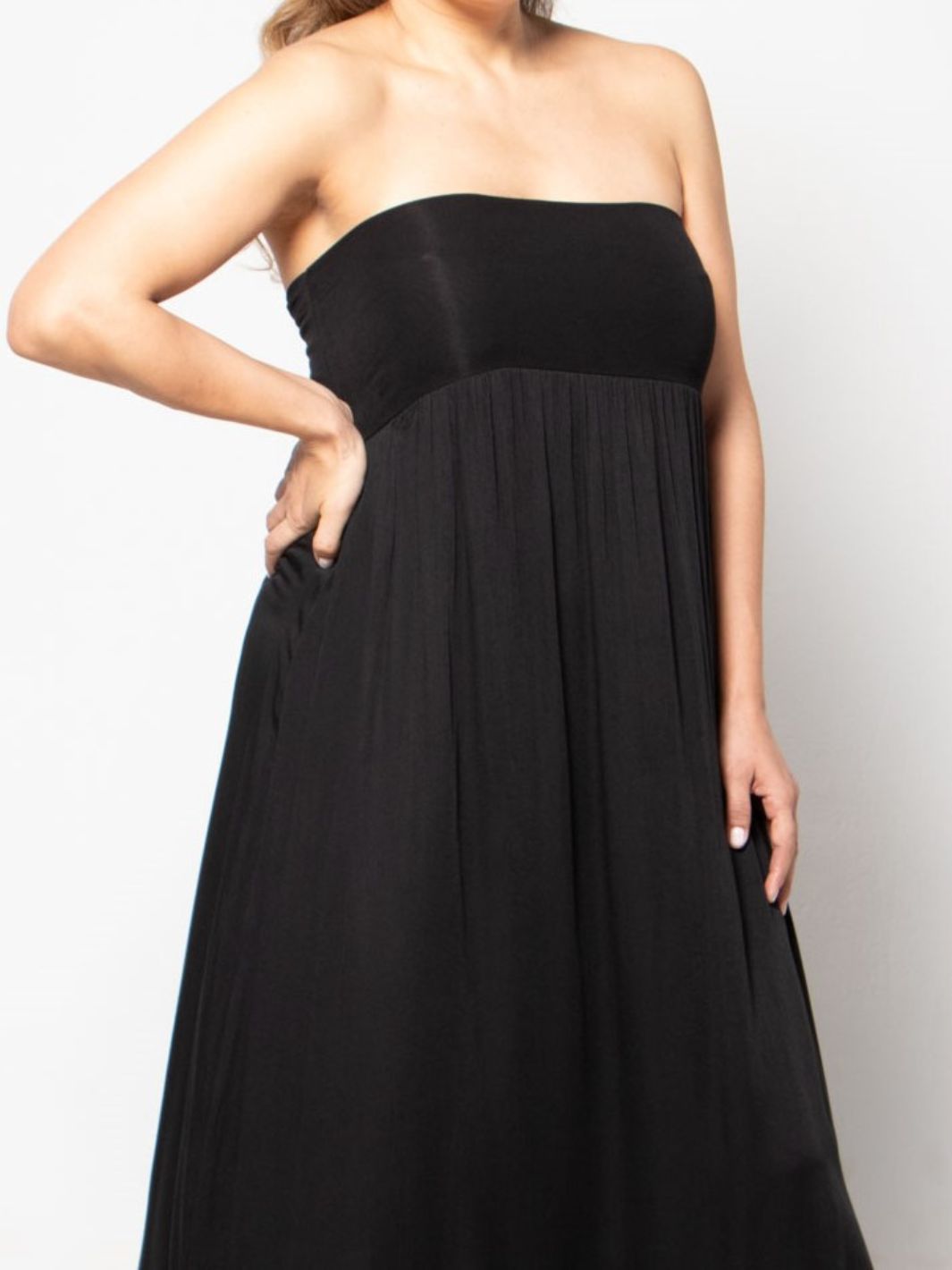 Sleeveless Skirt Dress - Black