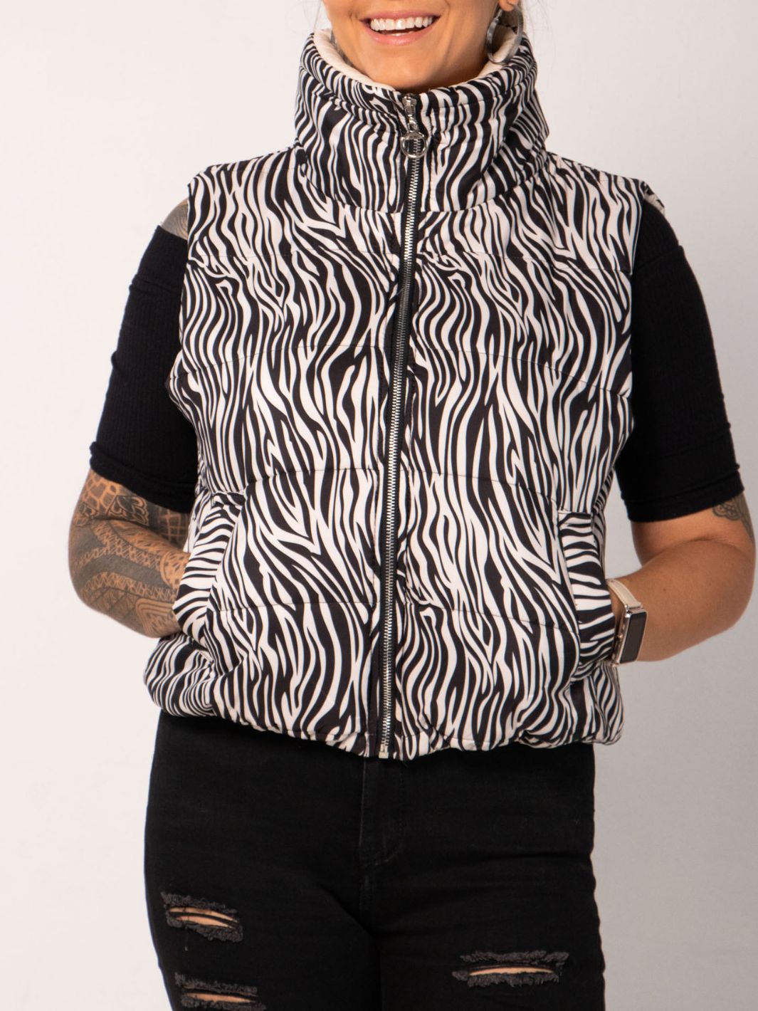 Zebra Puffer Jacket